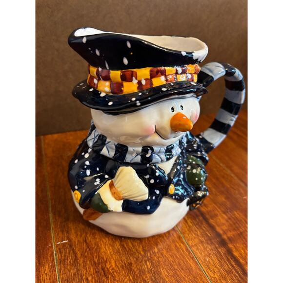 Vintage Heartfelt Kitchen Creations Snowman Pitcher by Young’s 2001 - Picture 6 of 9